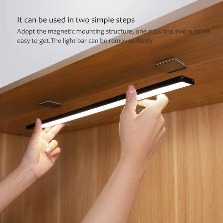 20cm Original Xiaomi Youpin YEELIGHT LED Smart Human Motion Sensor Light Bar Rechargeable Wardrobe Cabinet Corridor Wall Lamps(Black)