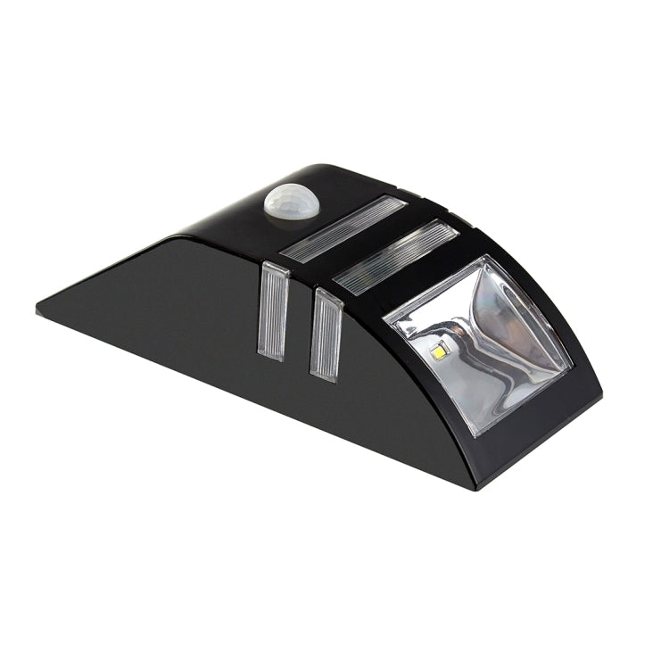 LAMPZOOE CL-102 0.2W White Light PIR Sensor Solar Light , 80 LM 6000-6500K Outdoor Wall Light with 5V 0.5W Solar Panel(Black)