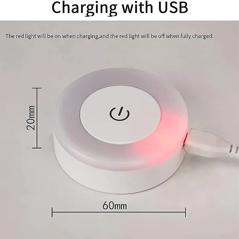 LED Portable USB Rechargeable Night Light - Bedroom & Living Room Lamp, Home Ambient Lighting