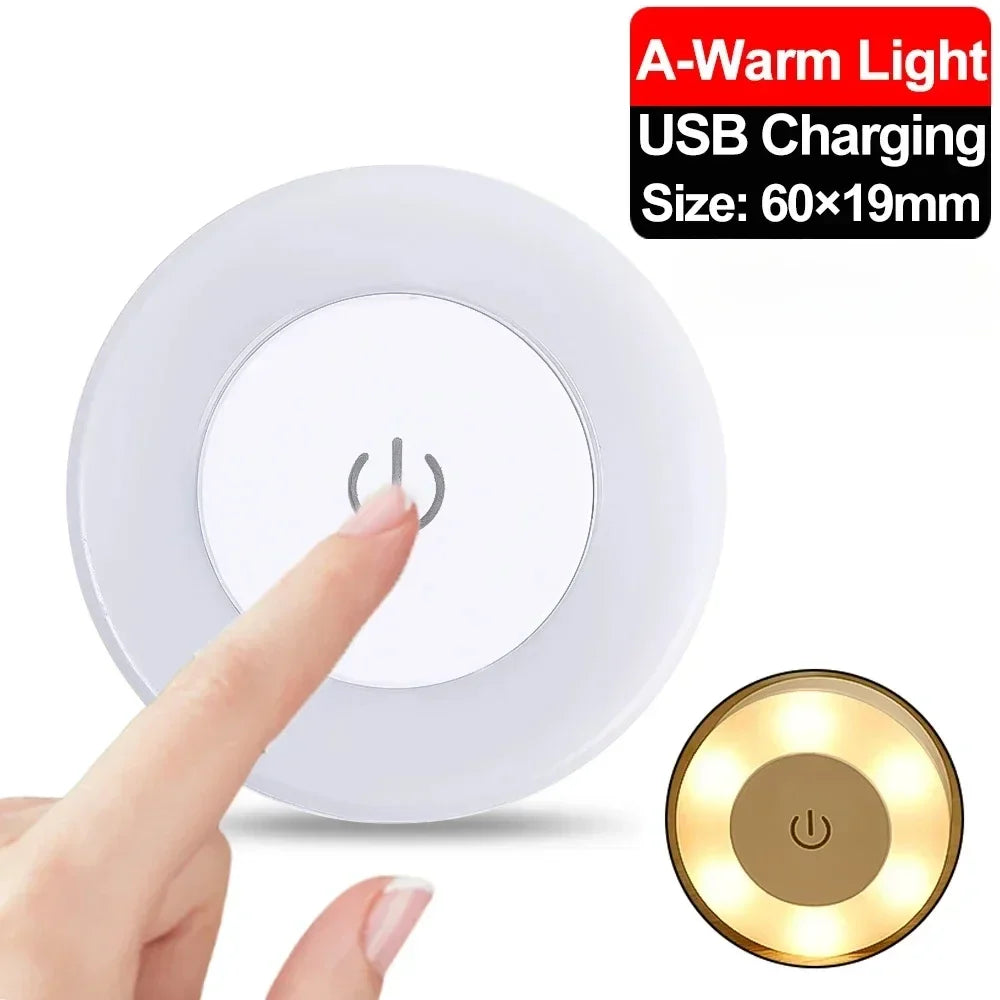 LED Portable USB Rechargeable Night Light - Bedroom & Living Room Lamp, Home Ambient Lighting