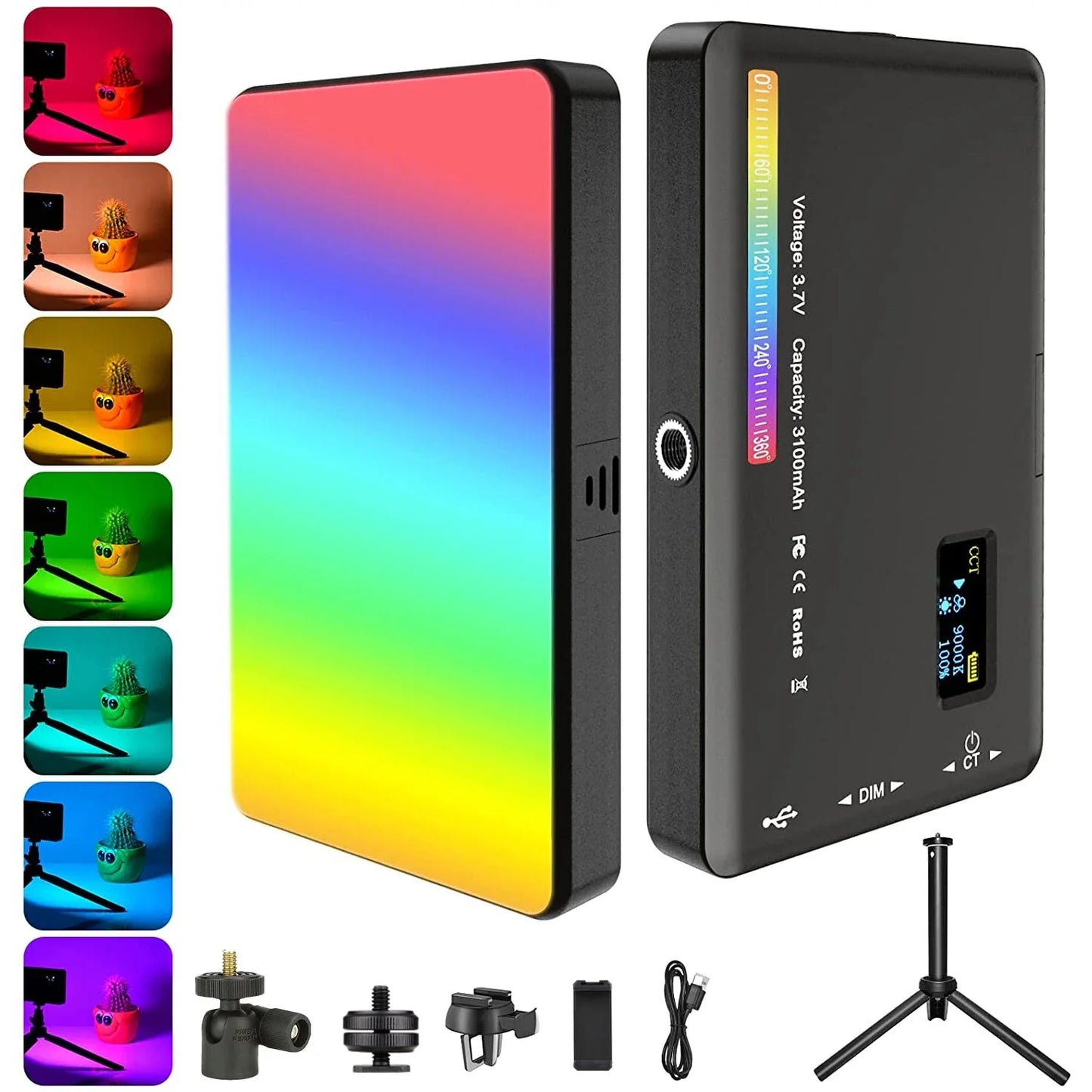 LED RGB Camera Light Full Color Output Video Light