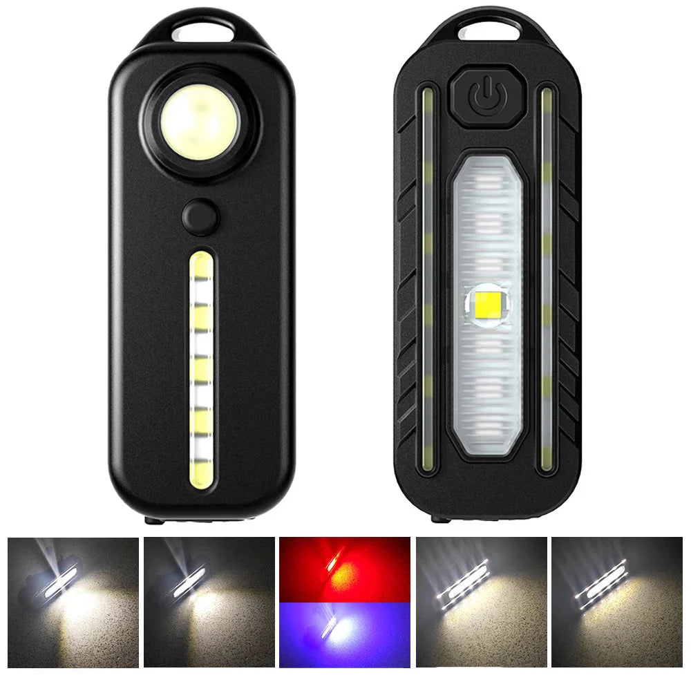 LED Red and Blue Shoulder Police Light with Clip USB Rechargeable