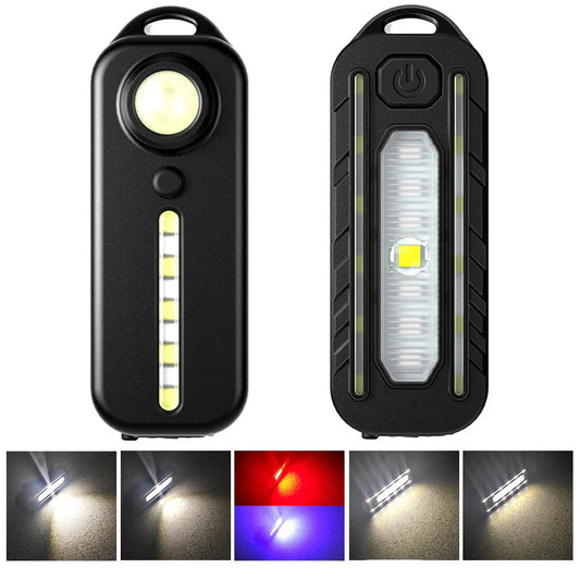 LED Red and Blue Shoulder Police Light with Clip USB Rechargeable