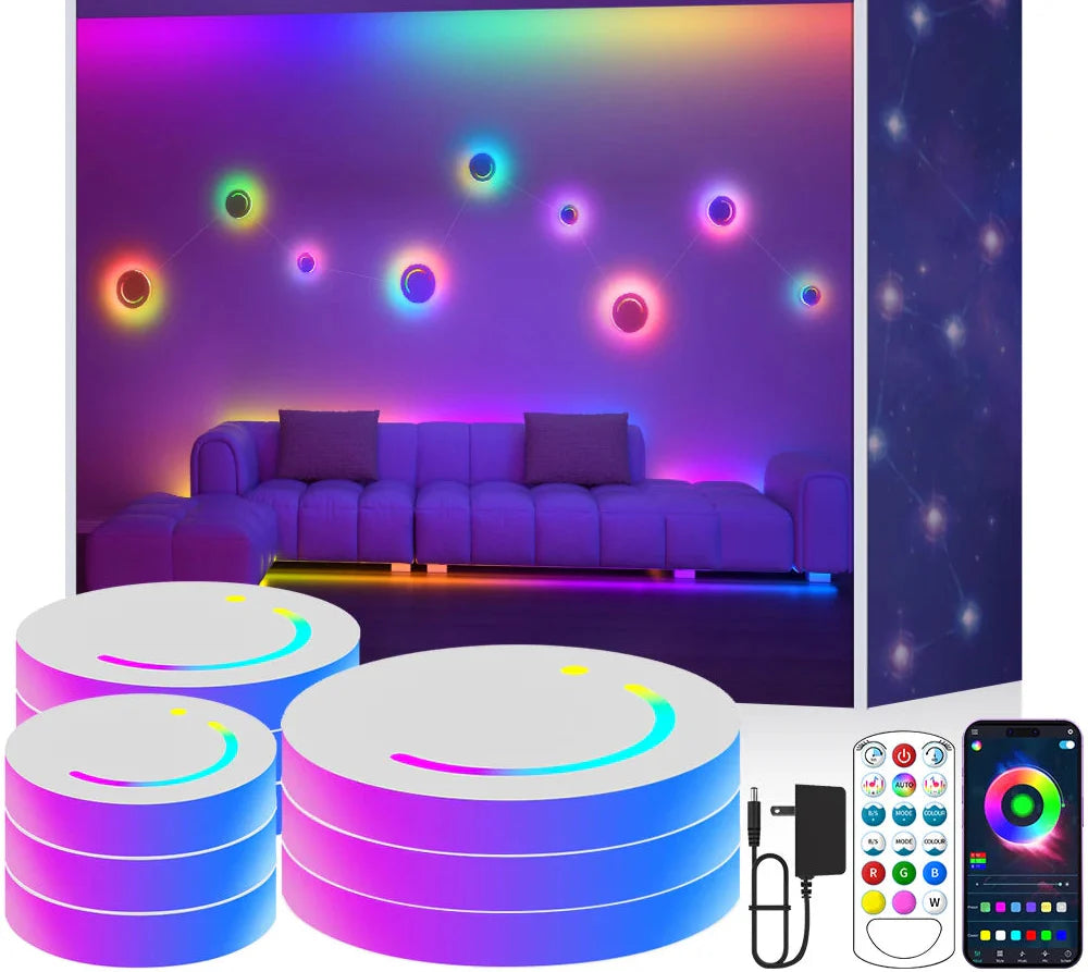 LED Wall Decorative Lights RGB DIY Creative styling APP Remote Control