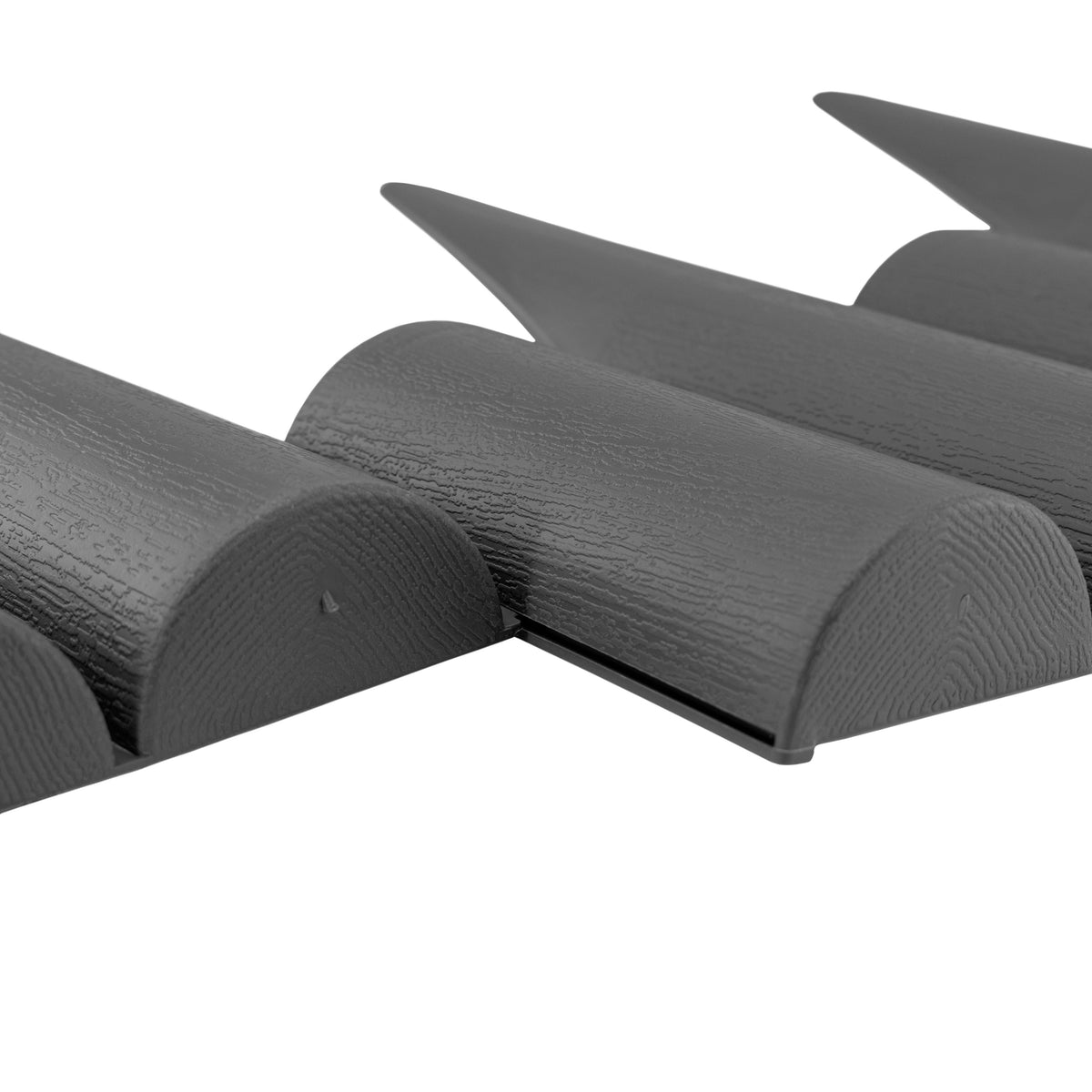Lawn Edging, Plastic Palisade Wood Effect, 2.5m Box, Gray