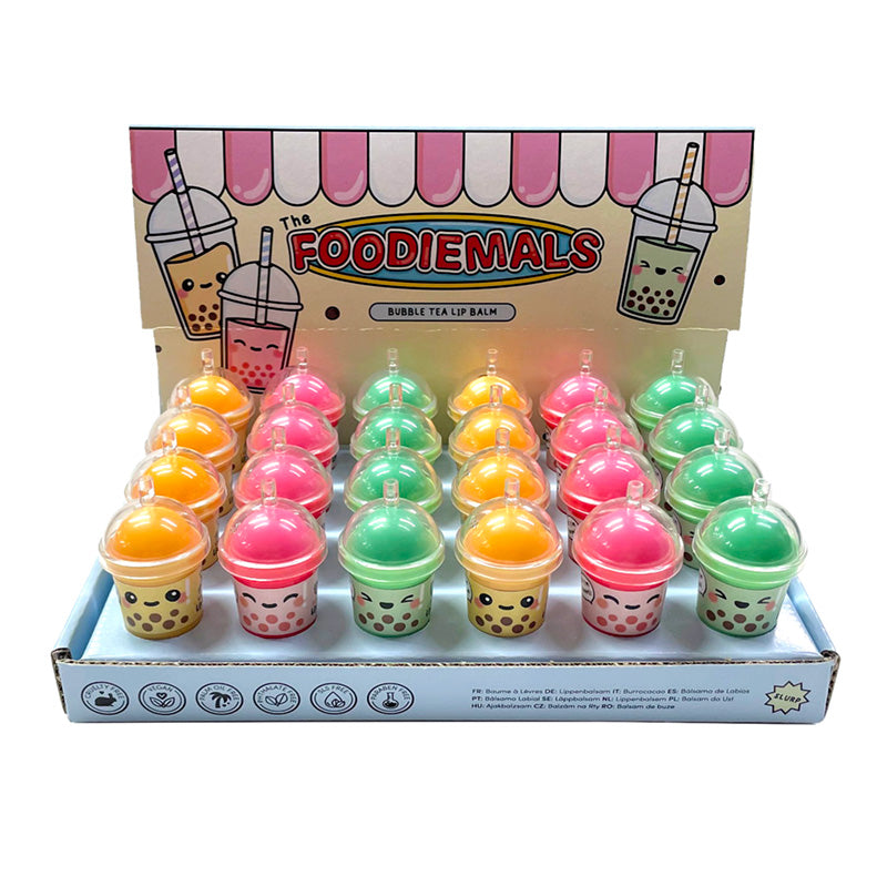 Foodiemals Lip Balm in a Bubble Tea Shaped Holder