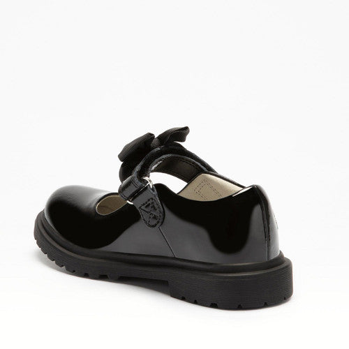 Miss LK by Lelli Kelly Junior Girls Patent Masie Black Girls Bow School Shoes
