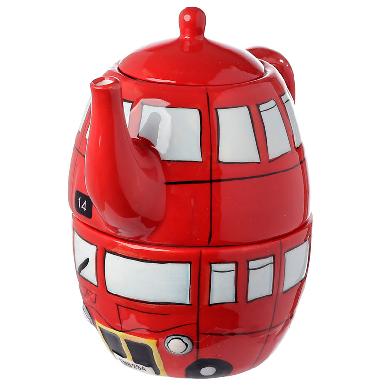 London Icons Red Routemaster Bus Ceramic Teapot & Cup Set for 1