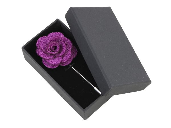 Boutonniere In Purple Silk