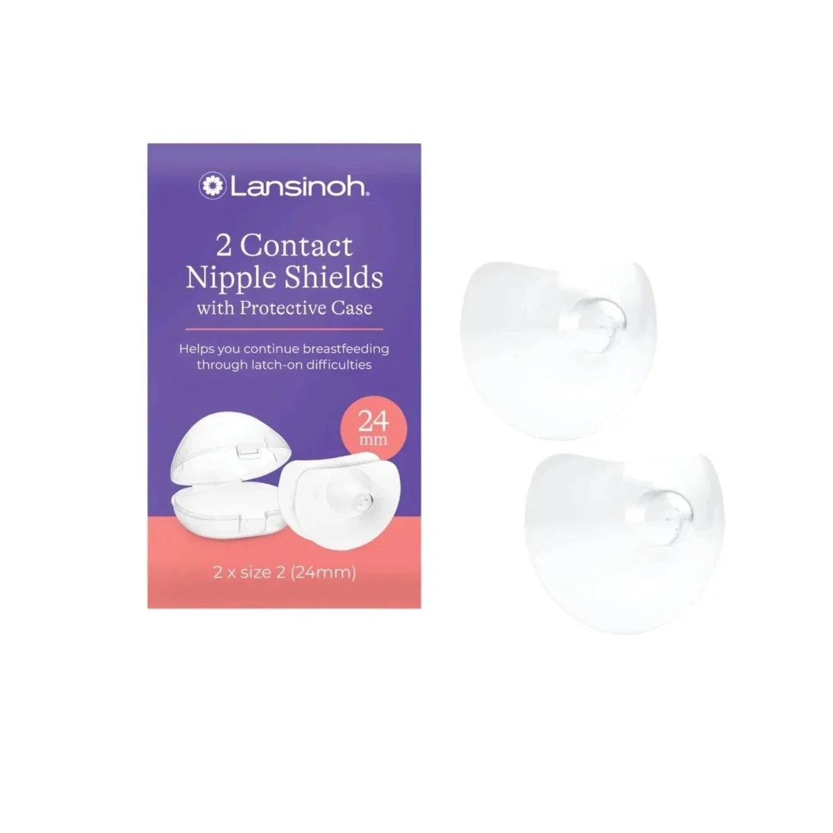 Lansinoh Contact Nipple Shields 24mm Pack of 2