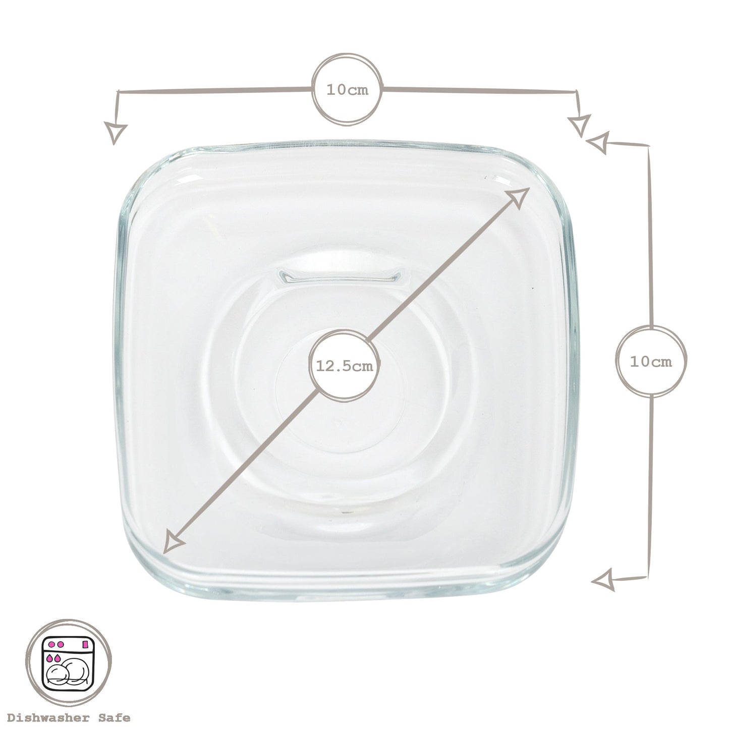 12.5cm Cozy Glass Espresso Saucers - Pack of Six