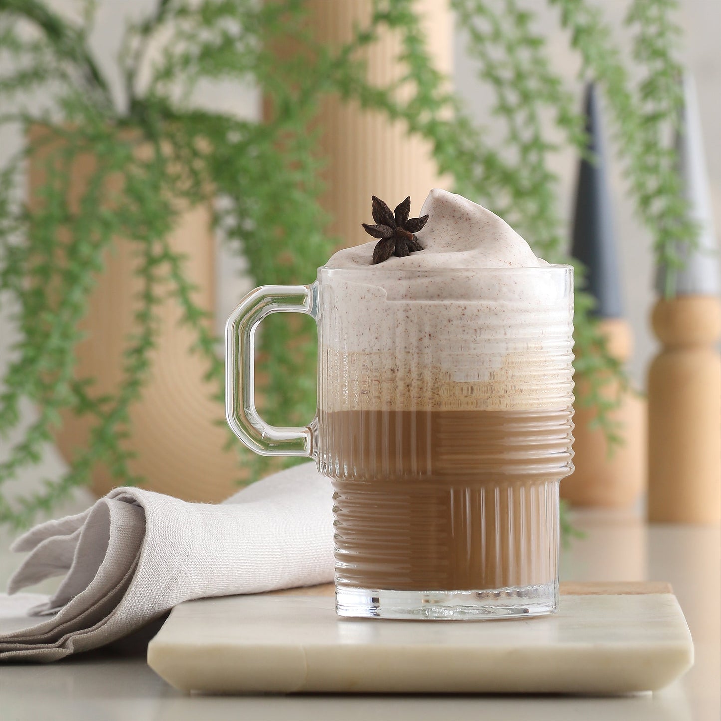 270ml Helen Stacking Glass Coffee Cups - Pack of Six