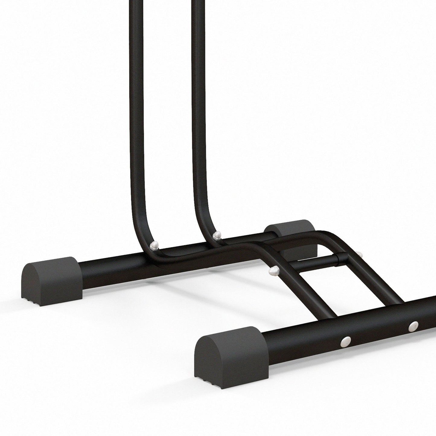 SPORTNOW Vertical & Horizontal Bike Rack Fits 6"-28" and 700c Bikes, Black