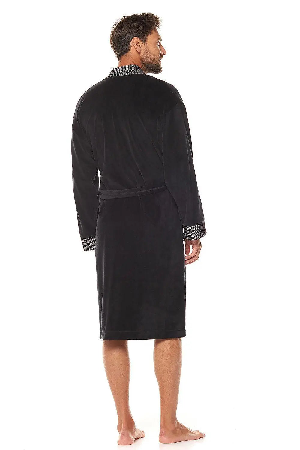 L&L collection Men's velour bathrobe