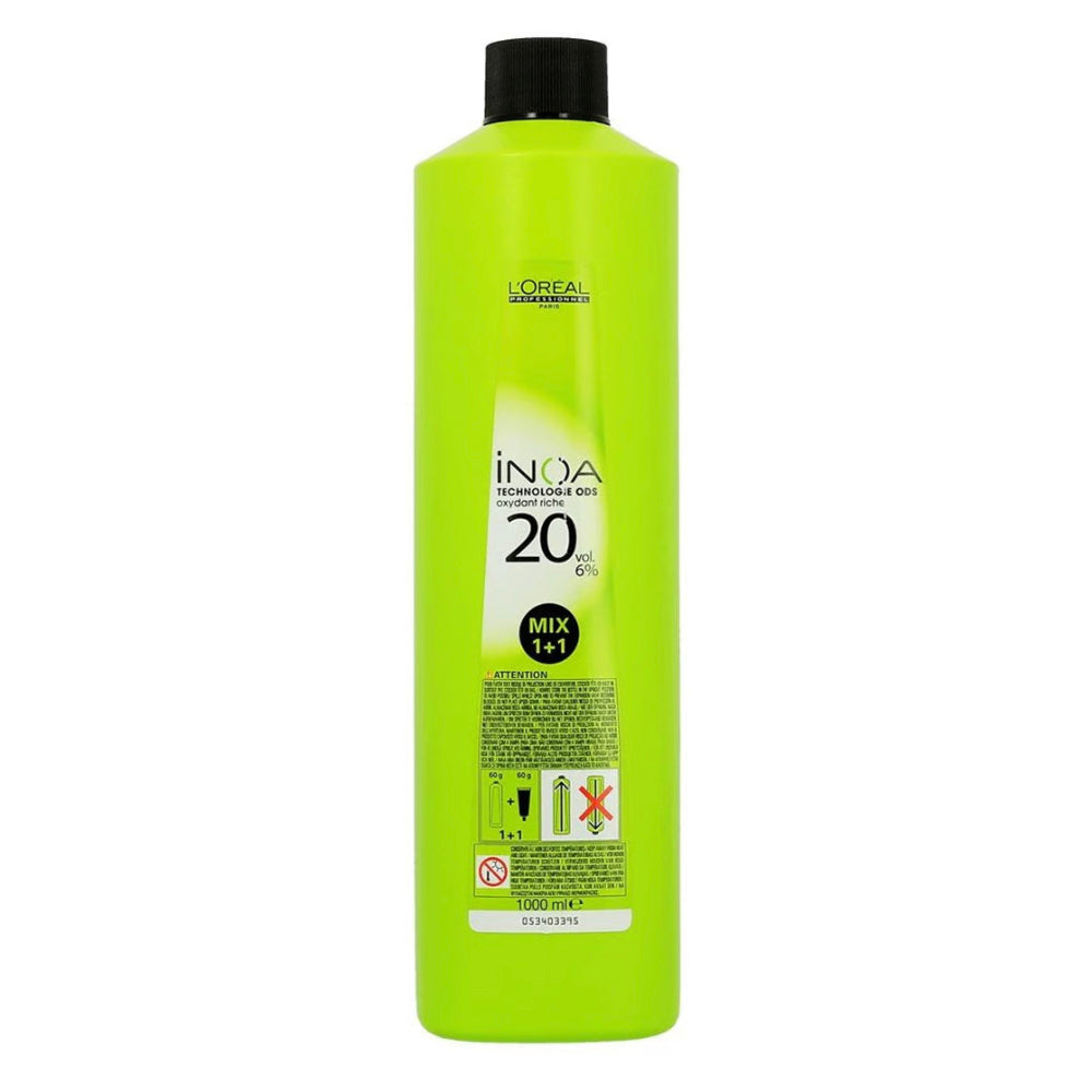 L'Oreal Professionnel Inoa ODS Oxydant Riche 20 vol 6% for Even Colour & Grey Coverage Professional Hair Colouring 1000ml/33.81 oz