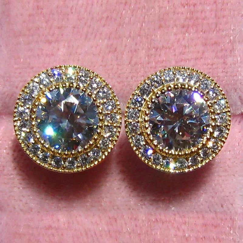 Small Round CZ Stud Earrings for Women – Ladies Jewellery Earring Pair Elegant