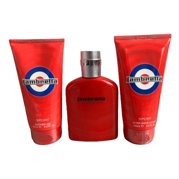 Lambretta Gift Set 100ml EDP + 150ml Shower Gel + 150ml Aftershave Lotion Men's Fragrance