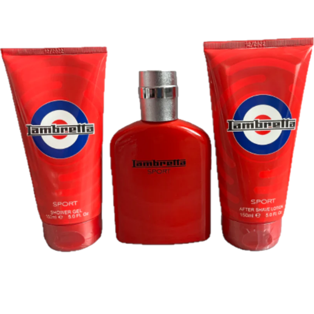 Lambretta Intense Gift Set 100ml EDP + 150ml Shower Gel + 150ml Aftershave Lotion Men's Fragrance