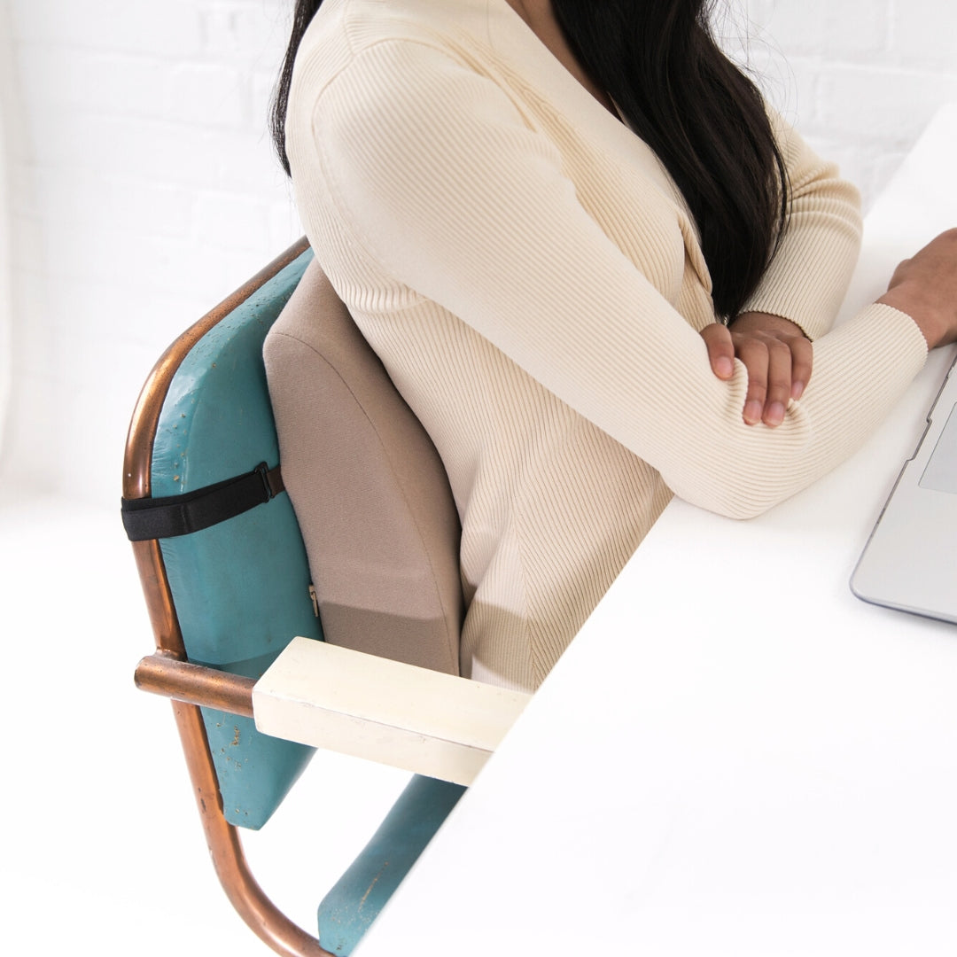 Large Office Backrest Cushion – Lumbar Support Chair Cushion with Adjustable Strap