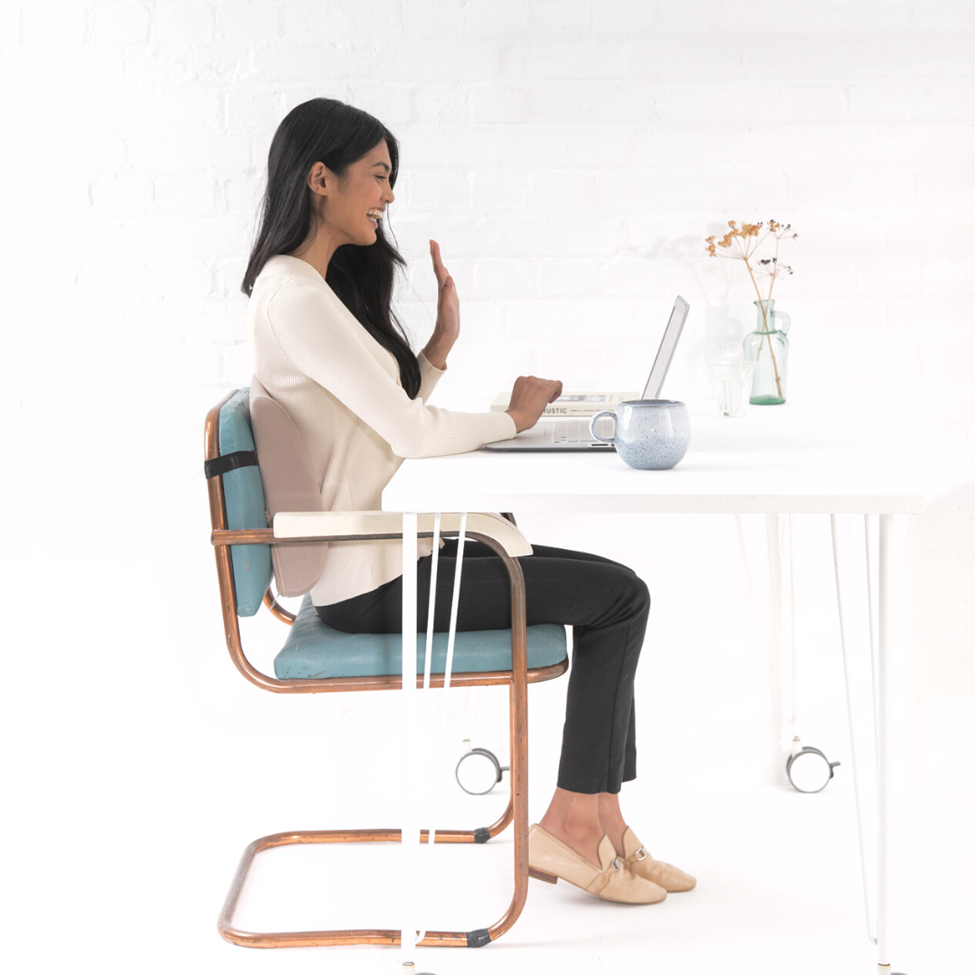 Large Office Backrest Cushion – Lumbar Support Chair Cushion with Adjustable Strap