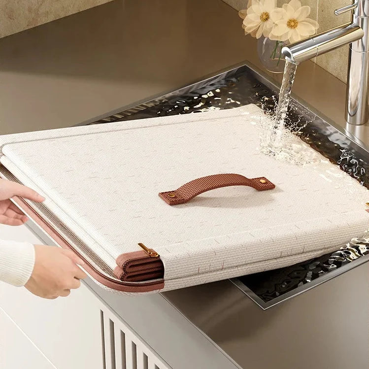 Large Beige Storage Box with Lid Heavy Duty Zip Organiser Clothes Toys Blankets