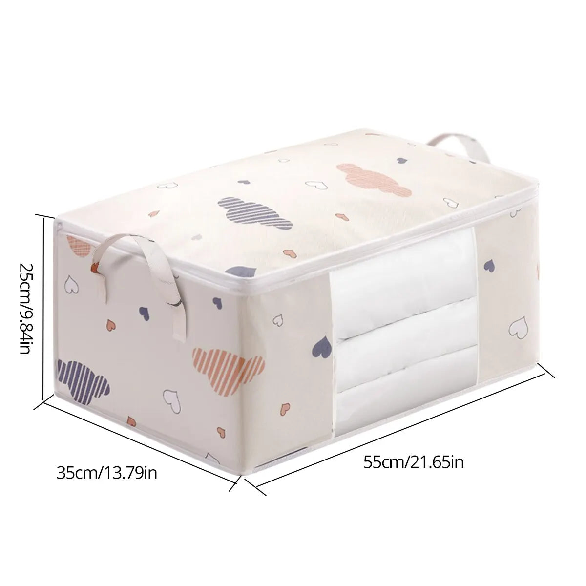 Large Capacity Foldable Clothes Storage Bag Organizer - Ideal for Blankets, Bedding and Seasonal Storage