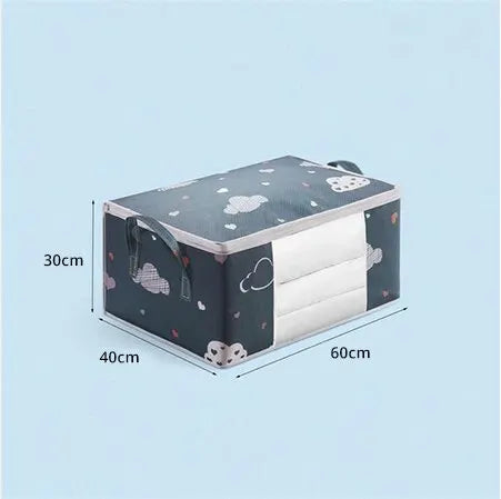 Large Capacity Foldable Clothes Storage Bag Organizer - Ideal for Blankets, Bedding and Seasonal Storage