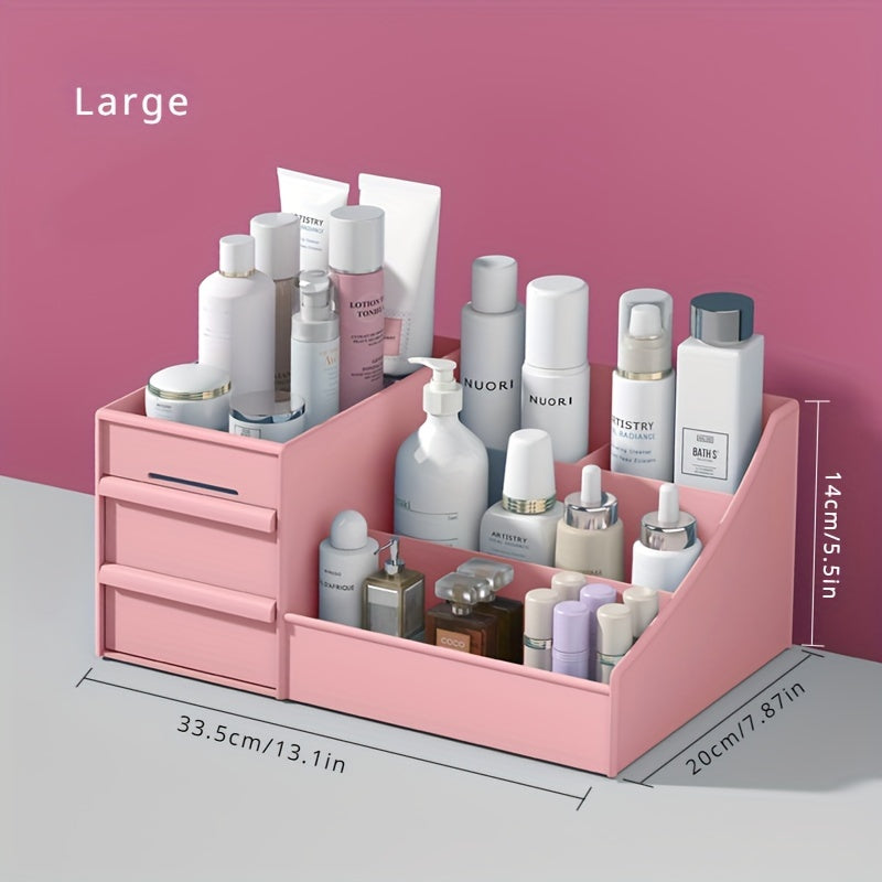 Large Makeup Organizer with Drawers - Vanity Storage Holder for Cosmetics, Skincare & Jewellery
