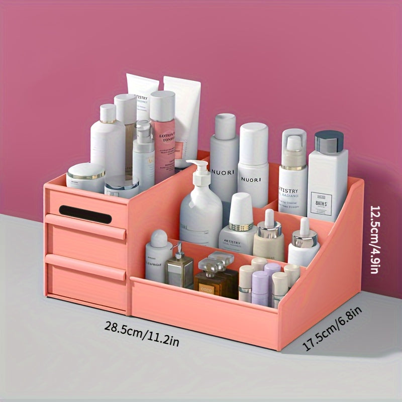 Large Makeup Organizer with Drawers - Vanity Storage Holder for Cosmetics, Skincare & Jewellery