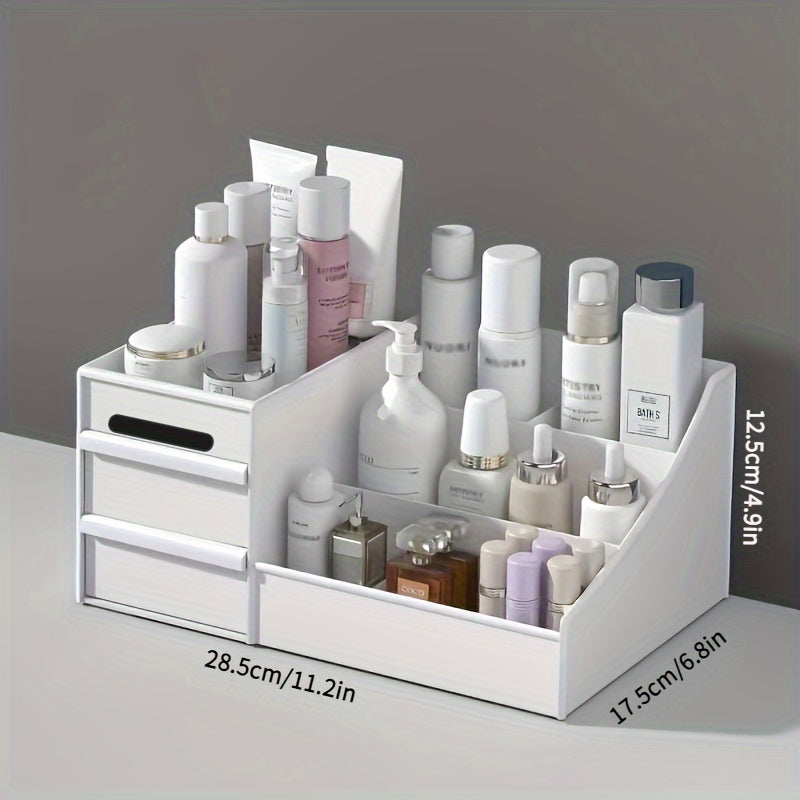 Large Makeup Organizer with Drawers - Vanity Storage Holder for Cosmetics, Skincare & Jewellery