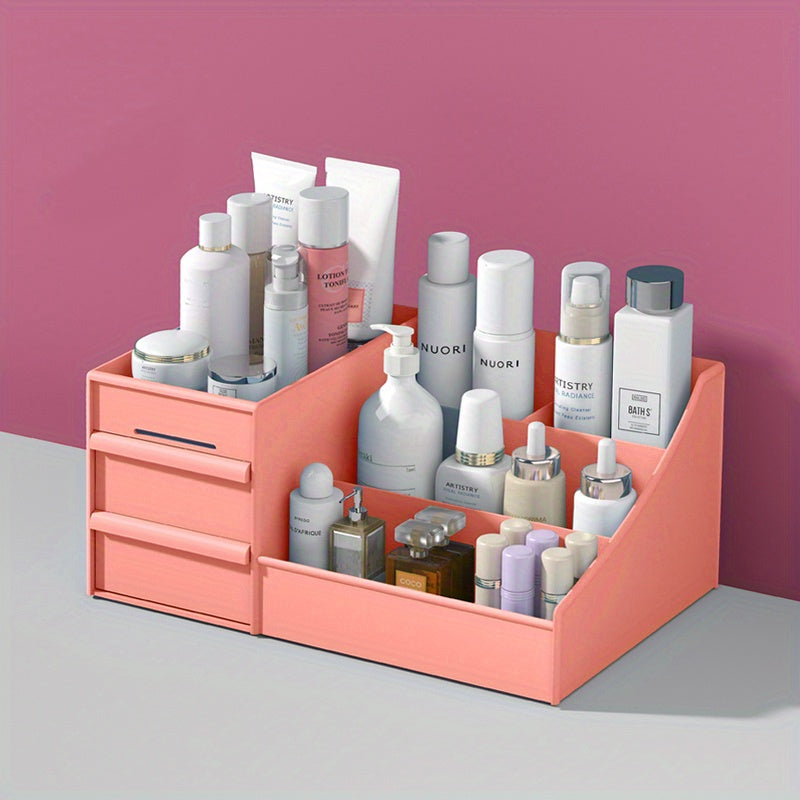 Large Makeup Organizer with Drawers - Vanity Storage Holder for Cosmetics, Skincare & Jewellery
