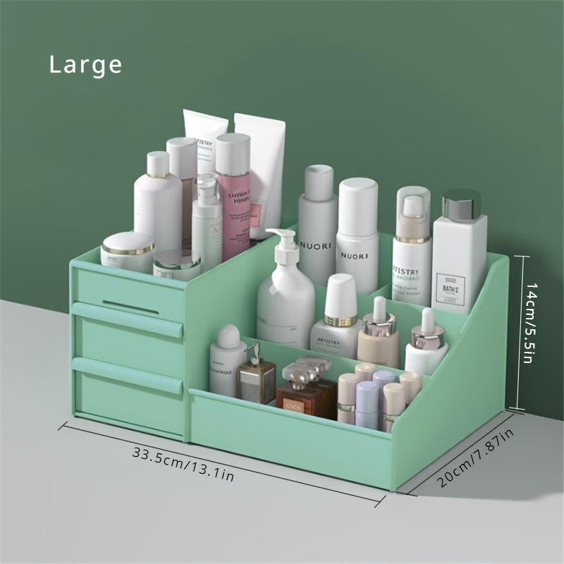 Large Makeup Organizer with Drawers - Vanity Storage Holder for Cosmetics, Skincare & Jewellery