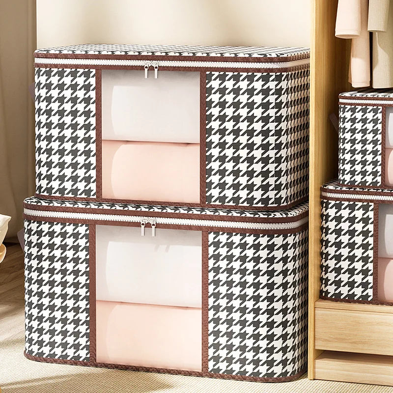 Large Capacity Foldable Storage Box with Handles - Portable Clothes Organiser for Home