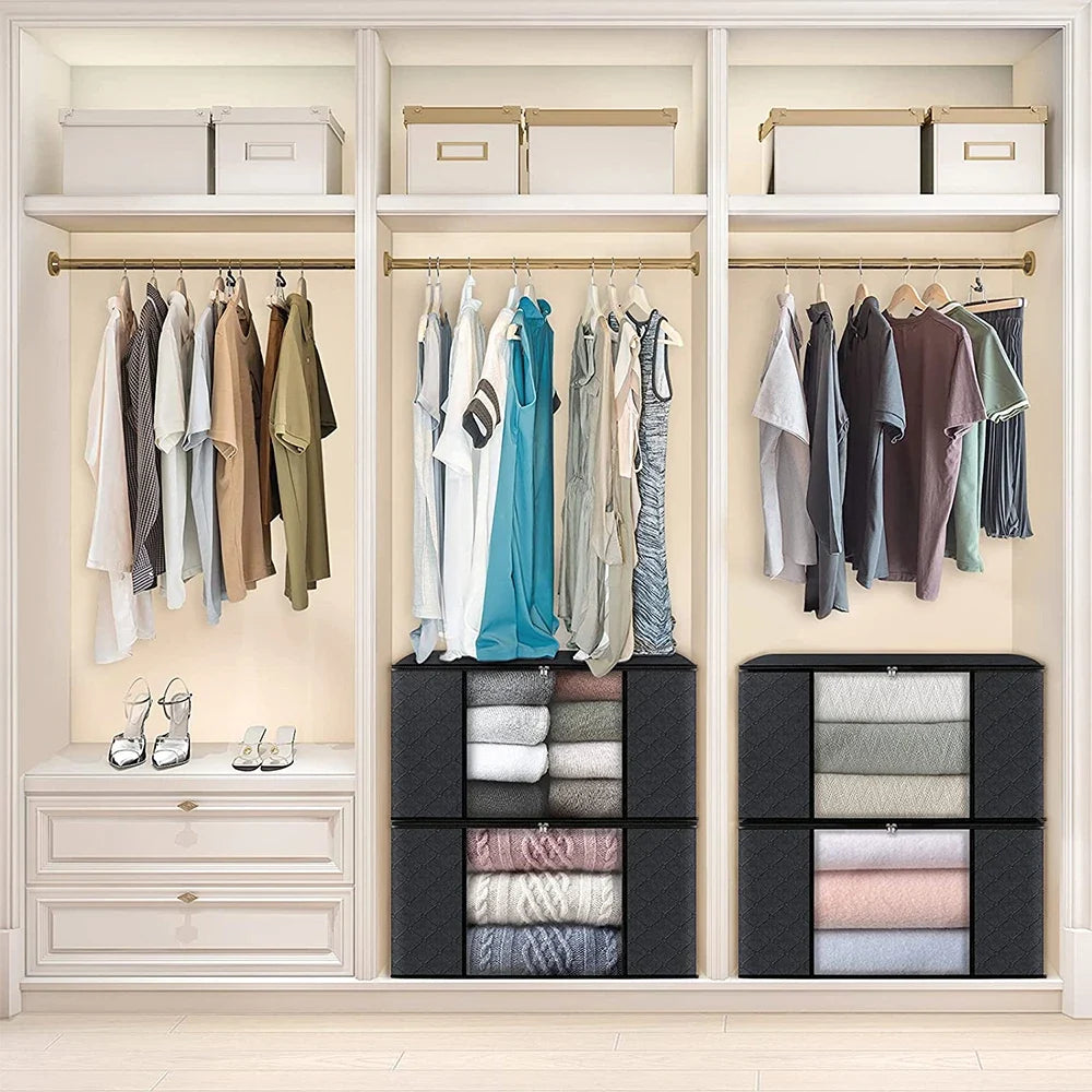Large Capacity Foldable Clothes Storage Bag - Blanket & Closet Organiser for Bedroom