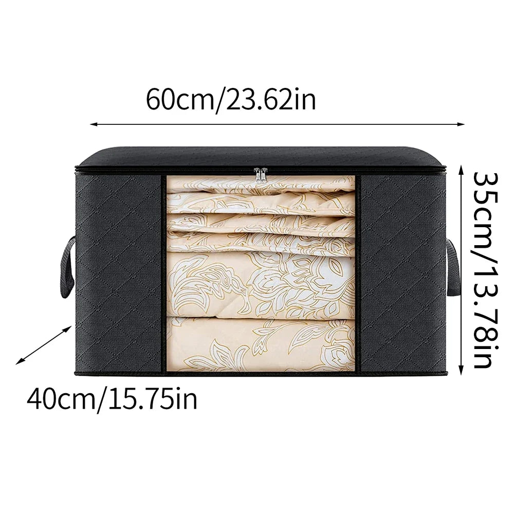 Large Capacity Foldable Clothes Storage Bag - Blanket & Closet Organiser for Bedroom