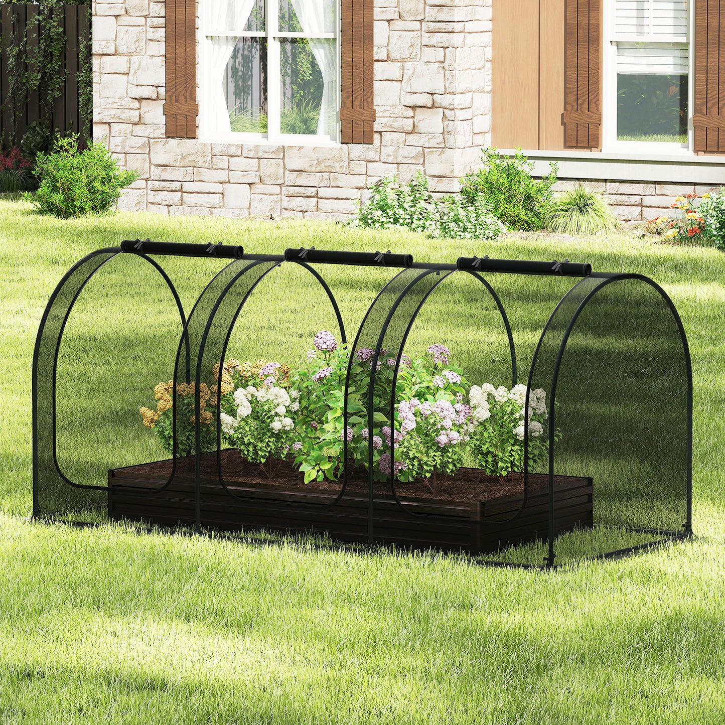 Large Portable Plant Protection Tent with Roll-up Zippered Doors-Size 1
