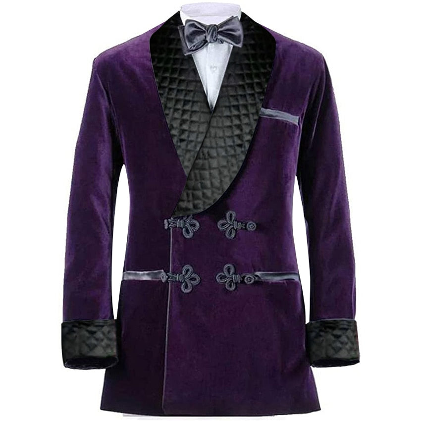 Men's Velvet Smoking Dinner Coat