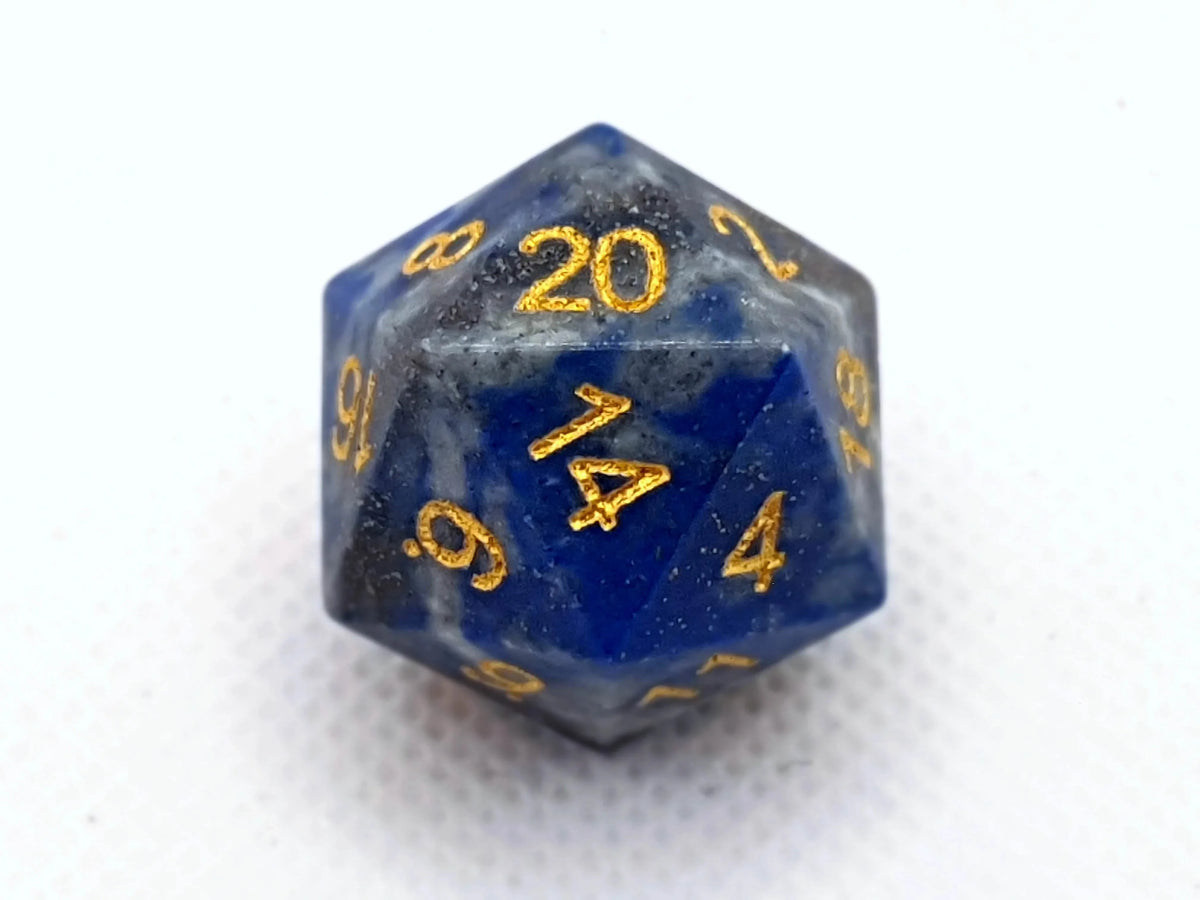 Lazurite | Gemstone Dice | 7 Piece Set