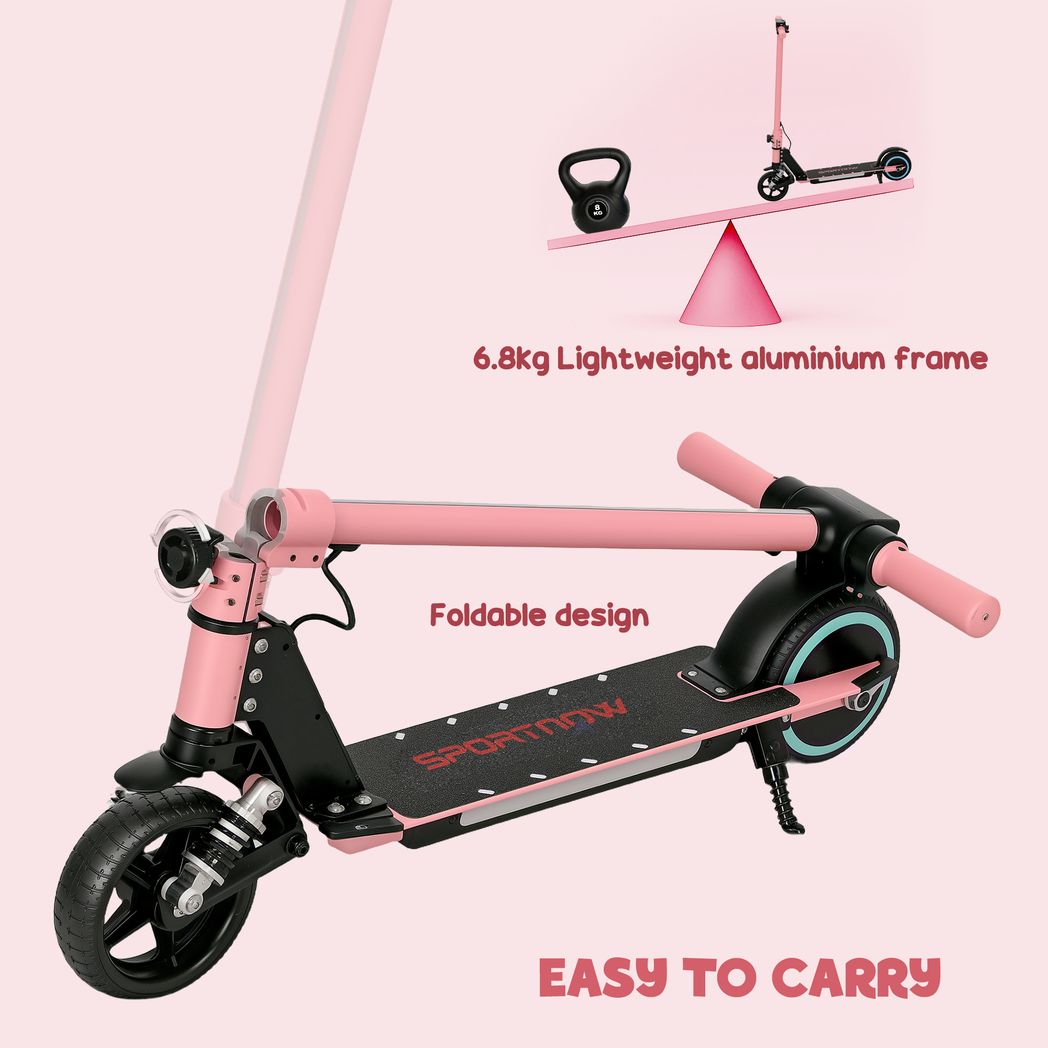 SPORTNOW Folding Electric Scooter w/ LED Lights and Display