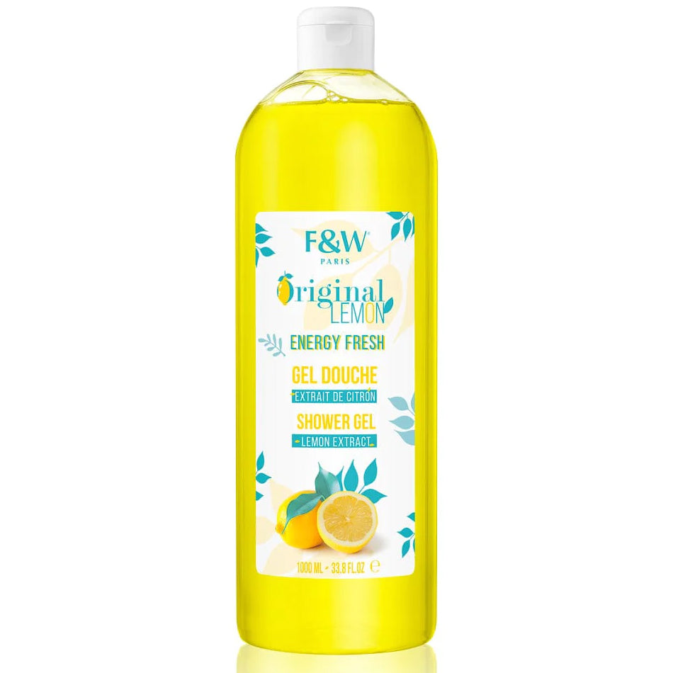 Fair & White Original Lemon Shower Gel Radiance-Boosting & Cleansing for Dull & Uneven Skin Types 1000 ml / 33.81 oz
