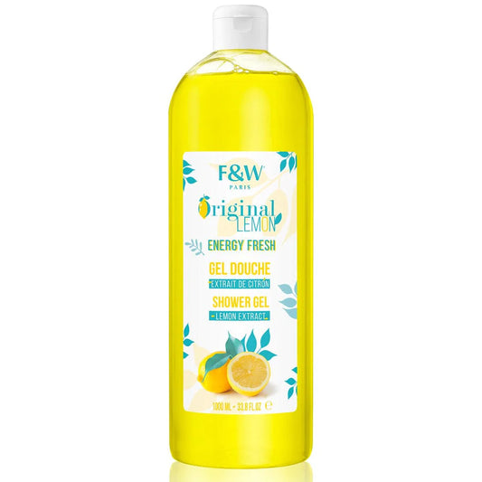 Fair & White Original Lemon Shower Gel Radiance-Boosting & Cleansing for Dull & Uneven Skin Types 1000 ml / 33.81 oz