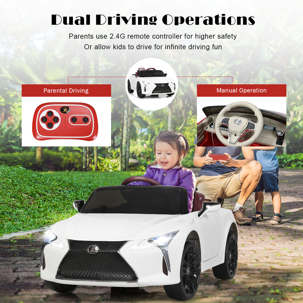 Lexus Official Licensed Electric Ride on Car with Remote Control-Black