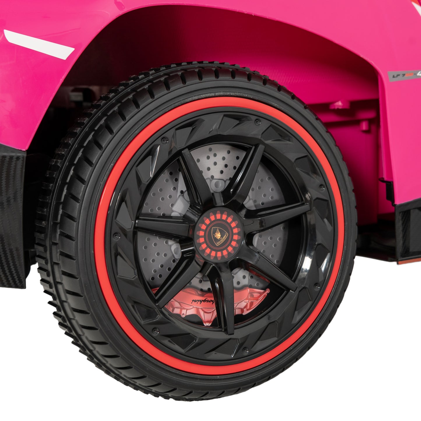 4WD Kids Ride On Sports Car Lamborghini with Taillights-Black