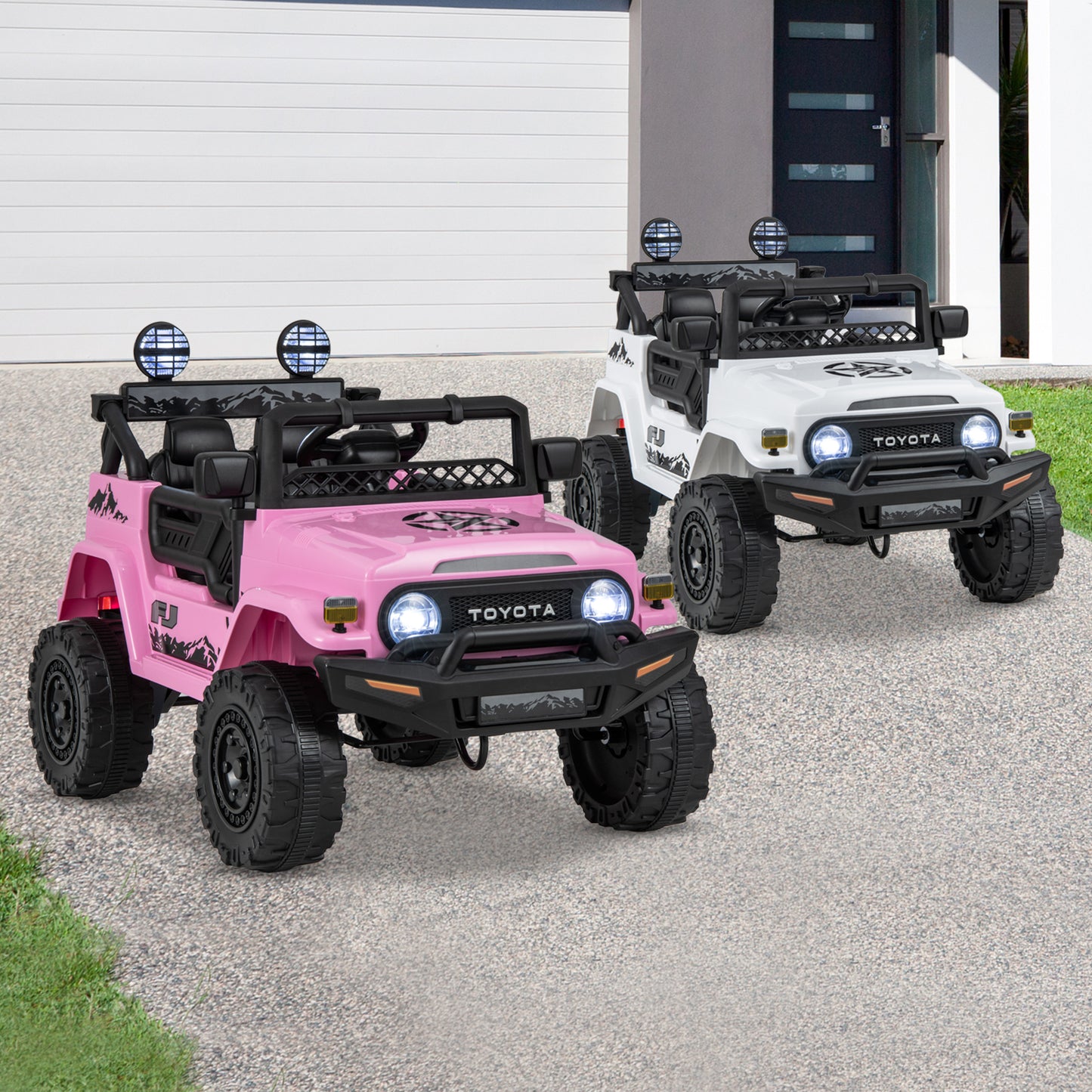 12V 7Ah Licensed Toyota FJ Cruiser Electric Car with Remote Control-Black
