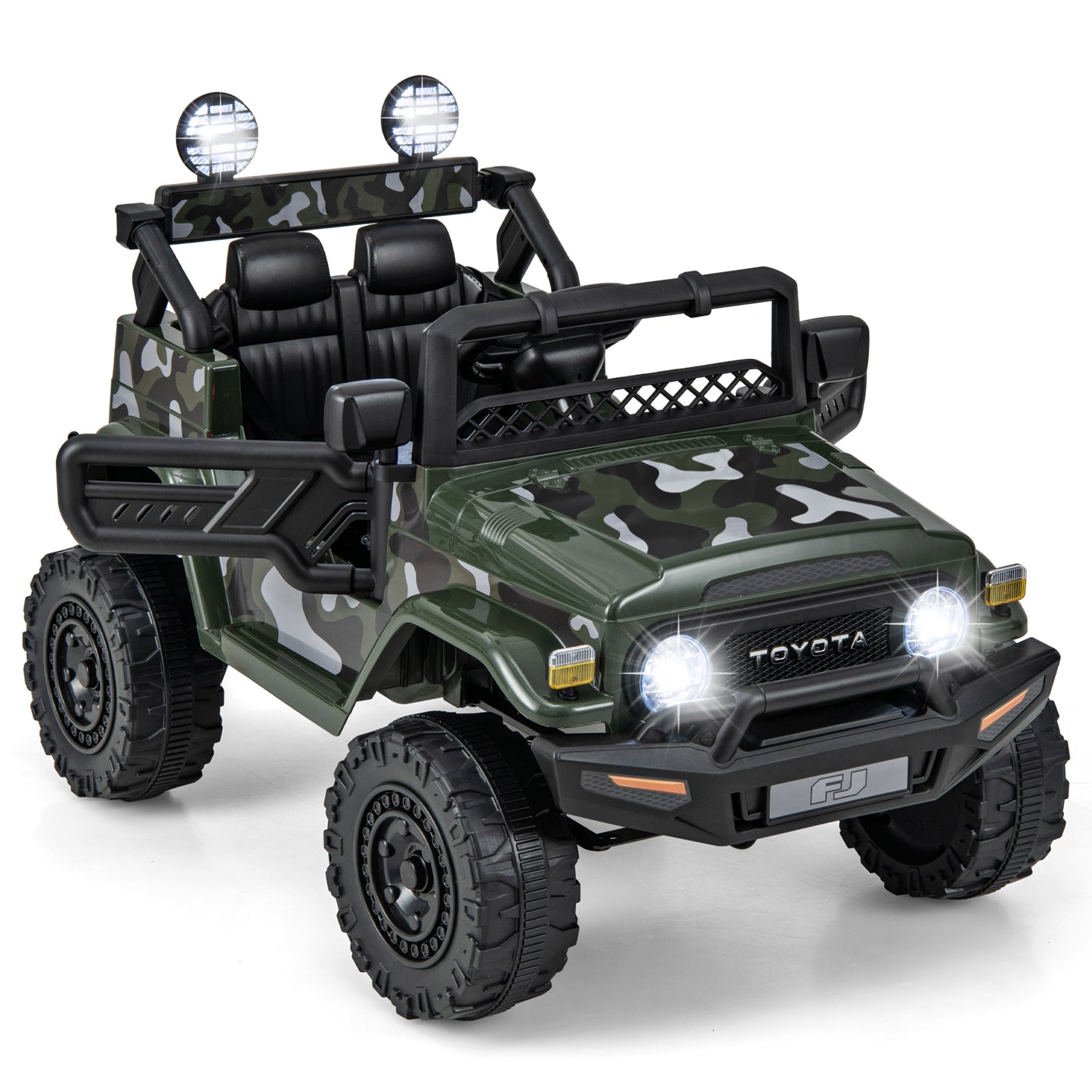 12V 7Ah Licensed Toyota FJ Cruiser Electric Car with Remote Control-Black