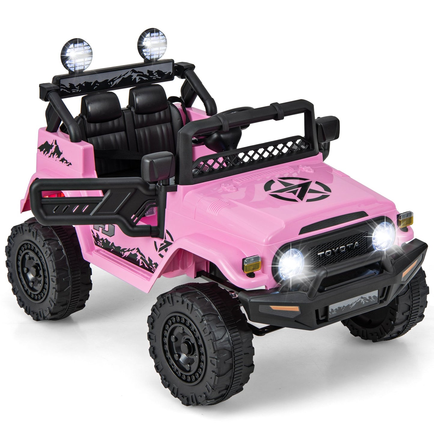 12V 7Ah Licensed Toyota FJ Cruiser Electric Car with Remote Control-Black