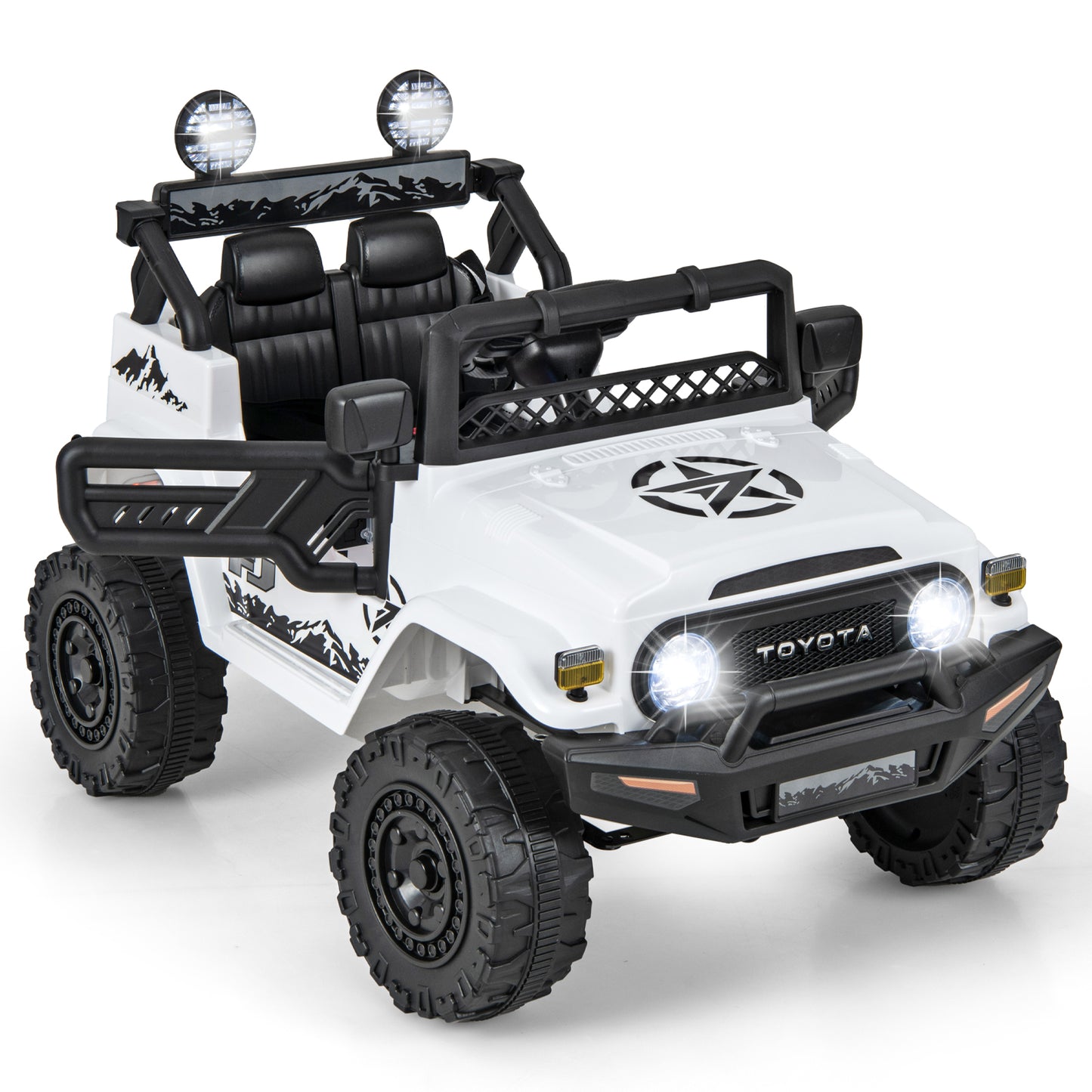 12V 7Ah Licensed Toyota FJ Cruiser Electric Car with Remote Control-Black