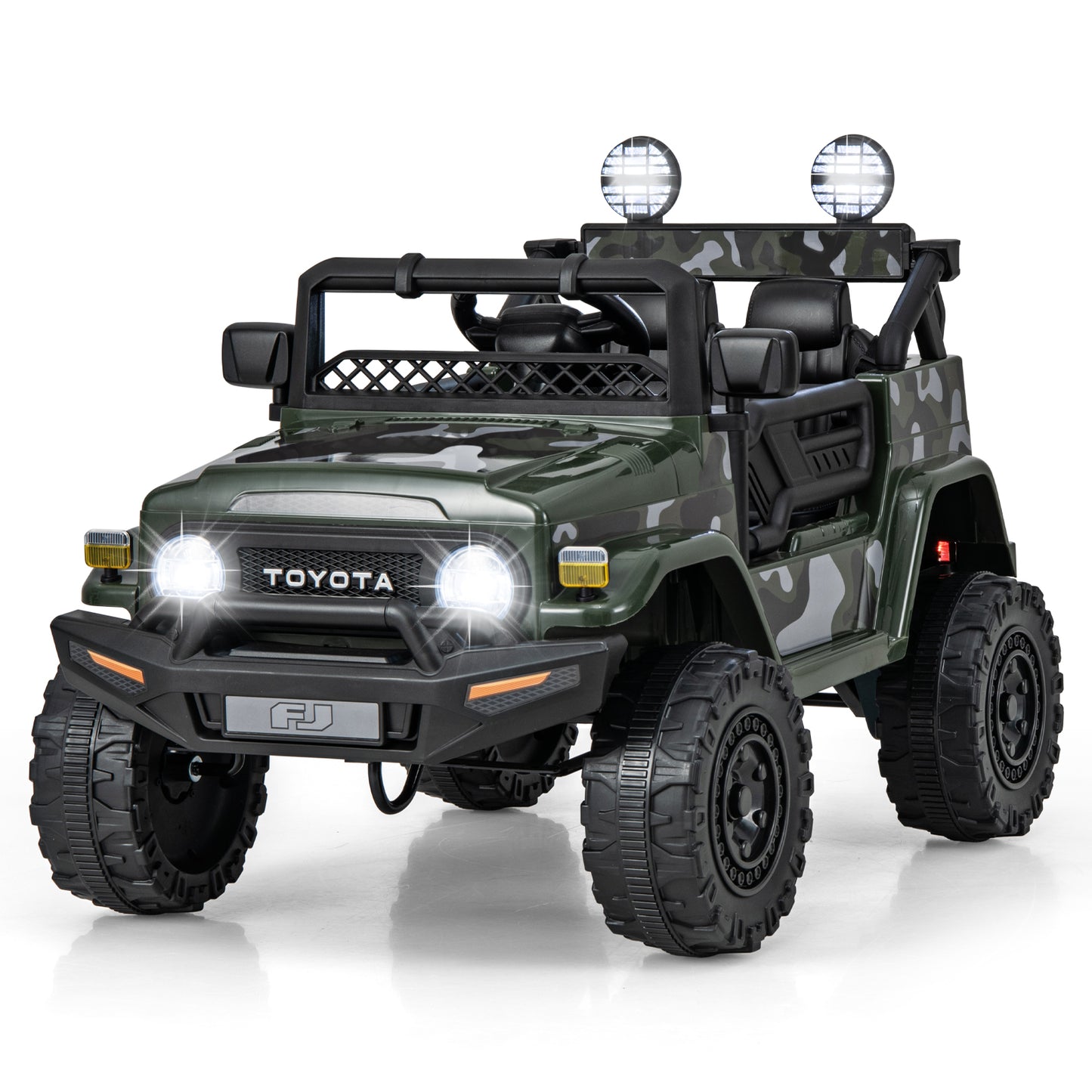 12V 7Ah Licensed Toyota FJ Cruiser Electric Car with Remote Control-Black