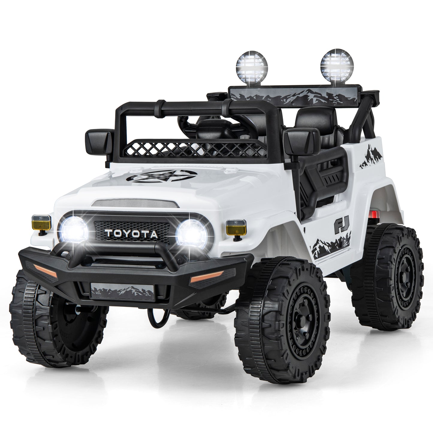 12V 7Ah Licensed Toyota FJ Cruiser Electric Car with Remote Control-Black