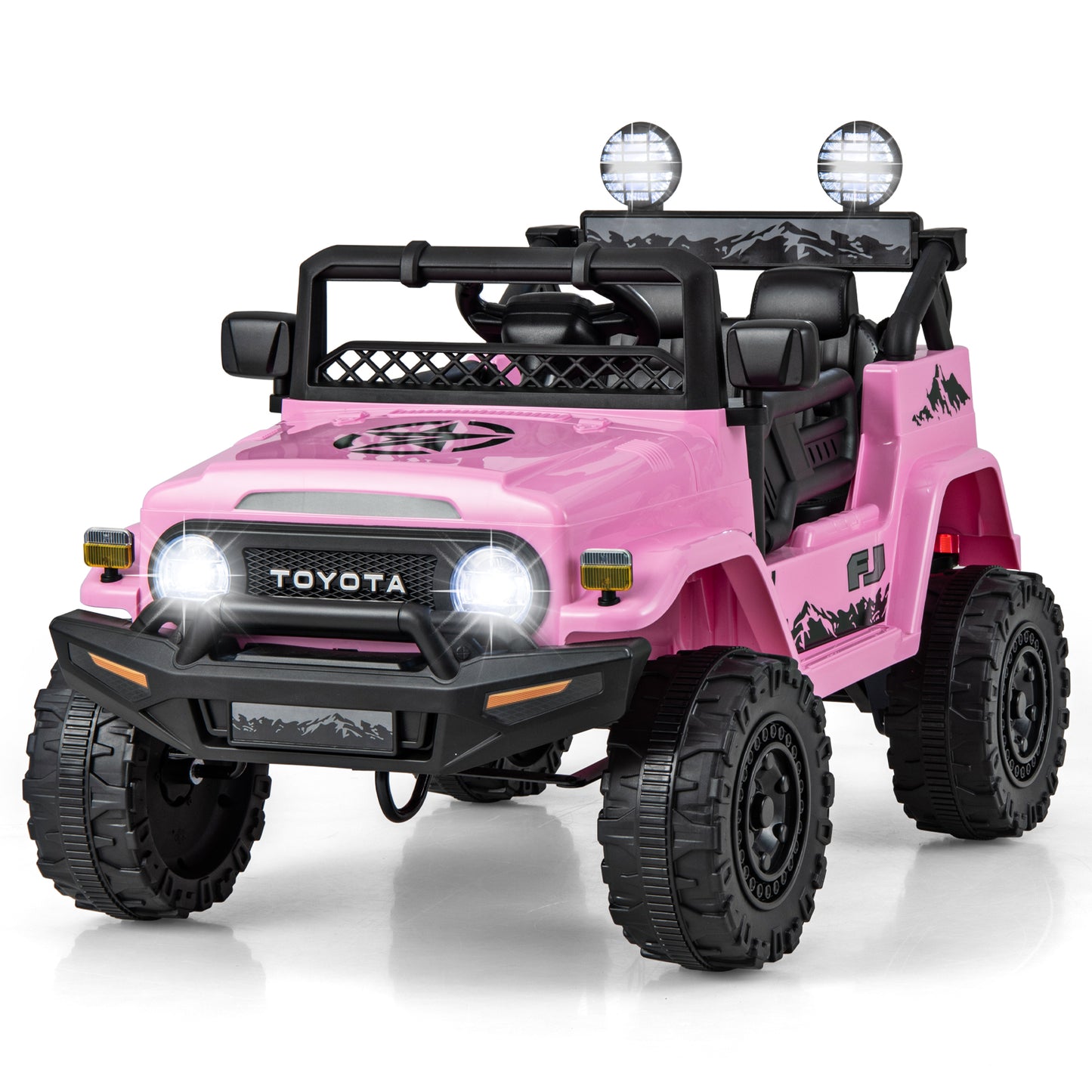 12V 7Ah Licensed Toyota FJ Cruiser Electric Car with Remote Control-Black